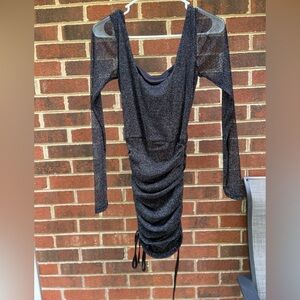 Luxe wave black glittery dress size medium